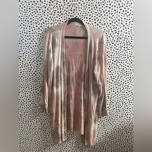 Maurices Pink and Gray Cardigan